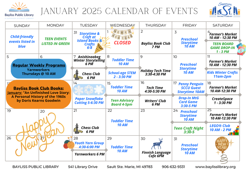 Bayliss Events Calendar