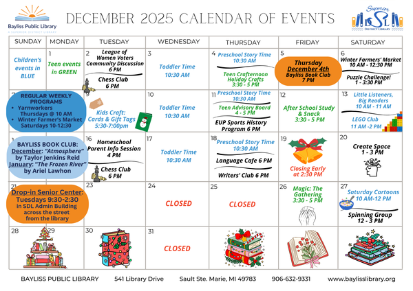 Calendar of events