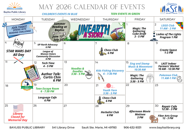 Calendar of events