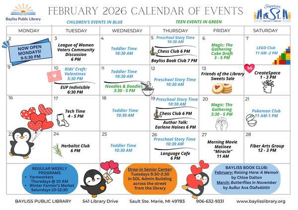 Calendar of events
